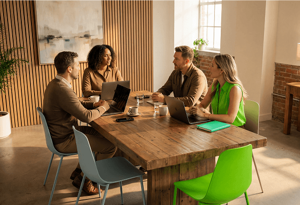 Equipe Triunfa em reunião